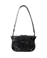 Black Leather Balmain Handbag