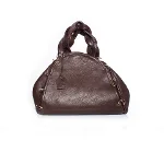 Brown Leather Maison Du Posh Shoulder Bag