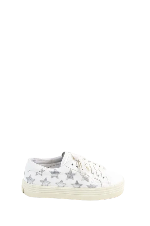 White Leather Saint Laurent Sneakers
