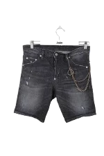 Black Cotton Dsquared2 Shorts