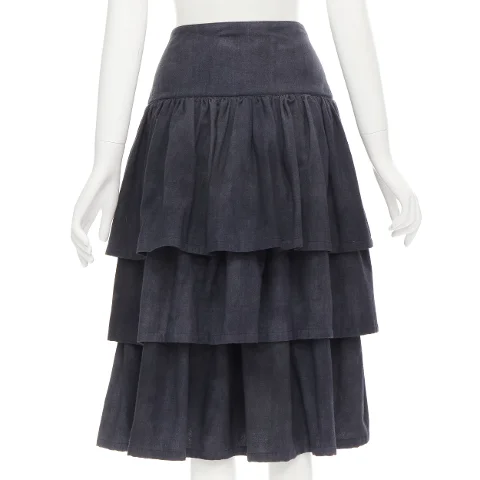 Grey Wool Comme Des Garçons Skirt