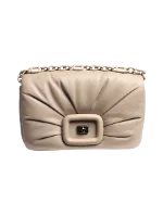 Beige Leather Roger Vivier Shoulder Bag