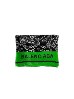 Black Silk Balenciaga Scarf