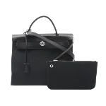 Black Cotton Hermès Handbag