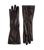 Black Leather Bottega Veneta Gloves