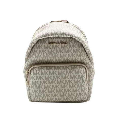 White Leather Michael Kors Backpack