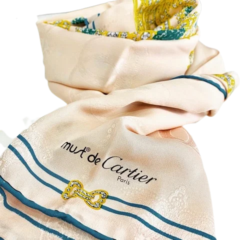 Multicolor Silk Cartier Scarf