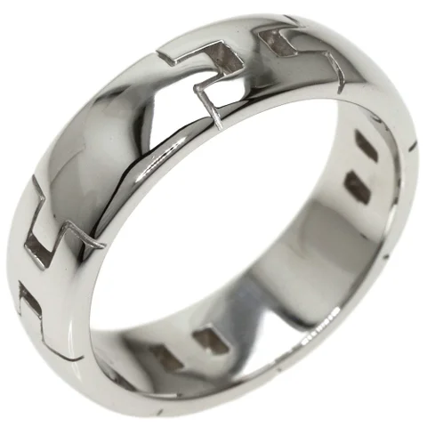 Silver White Gold Hermès Ring