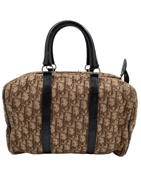 Brown Canvas Dior Bowling Bag