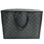 Black Cotton Louis Vuitton Briefcase