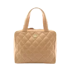 Beige Leather Chanel Handbag