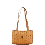 Brown Canvas MCM Tote