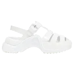 White Leather Louis Vuitton Sandals