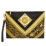 Black Leather Versace Pouch