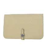 Beige Leather Hermès Wallet