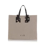 Brown Leather Off White Tote