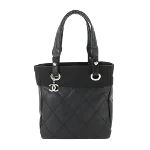 Black Leather Chanel Paris Biarritz