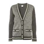 Grey Knit Chanel Cardigan