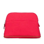 Pink Canvas Hermes Pouch