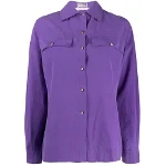 Purple Cotton Versace Shirt