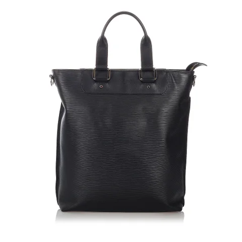 Black Leather Louis Vuitton Cabas