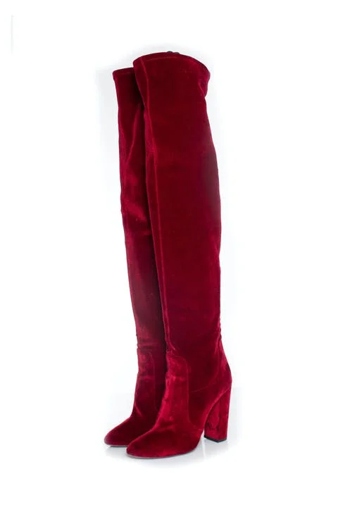 Red Velvet Aquazzura Boots