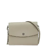 Grey Leather Tory Burch Shoulder Bag