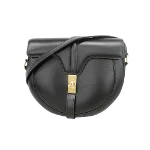 Black Leather Celine Shoulder Bag