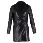 Black Leather Maje Coat
