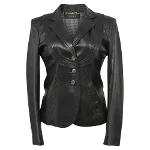 Black Leather Gucci Jacket