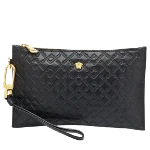 Black Leather Versace Pouch