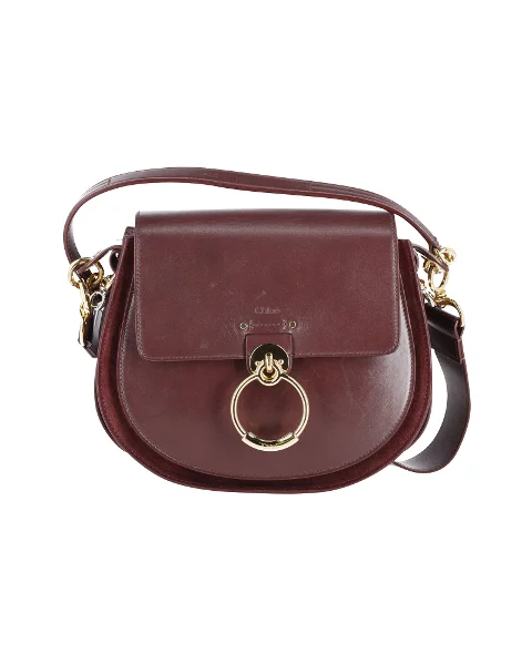 Burgundy Leather Chloé Shoulder Bag