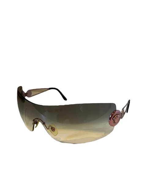Brown Metal Versace Sunglasses