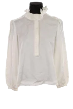 White Viscose Sandro Top