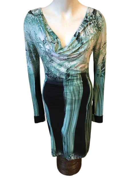 Green Fabric Roberto Cavalli Dress