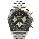 Black Stainless Steel Breitling Watch