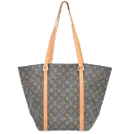 Brown Canvas Louis Vuitton Sac Shopping