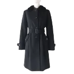 Black Fabric Burberry Coat