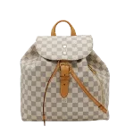 Beige Fabric Louis Vuitton Backpack