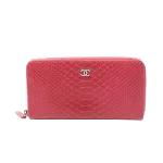 Pink Leather Chanel Wallet