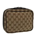 Beige Canvas Gucci Clutch