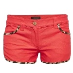 Red Cotton Roberto Cavalli Shorts