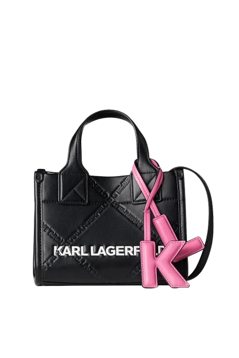 Black Fabric Karl Lagerfeld Shoulder Bag