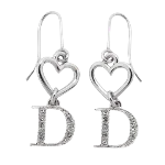 Silver Metal Dior Earrings