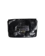 Black Leather Anya Hindmarch Clutch