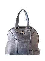 Grey Satin Yves Saint Laurent Handbag