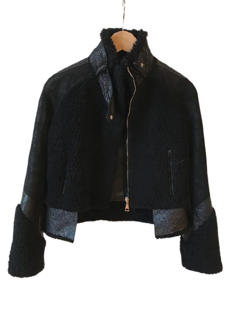 Black Leather Givenchy Coat