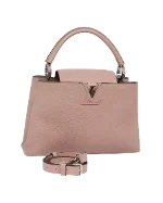 Pink Leather Louis Vuitton Capucines