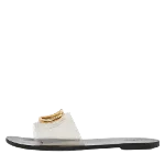 White Plastic Valentino Flats