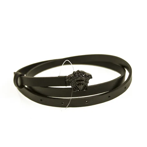Black Leather Versace Belt